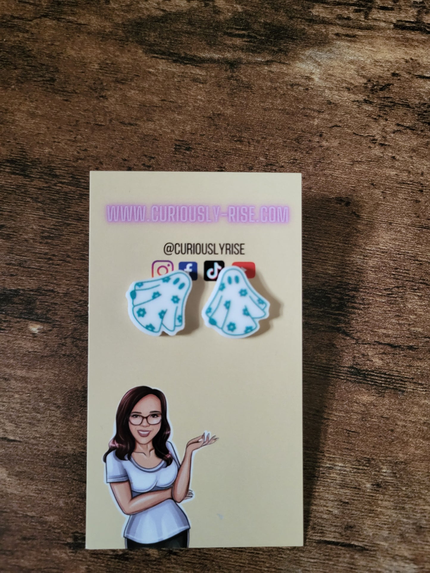 Floral Ghost Earrings