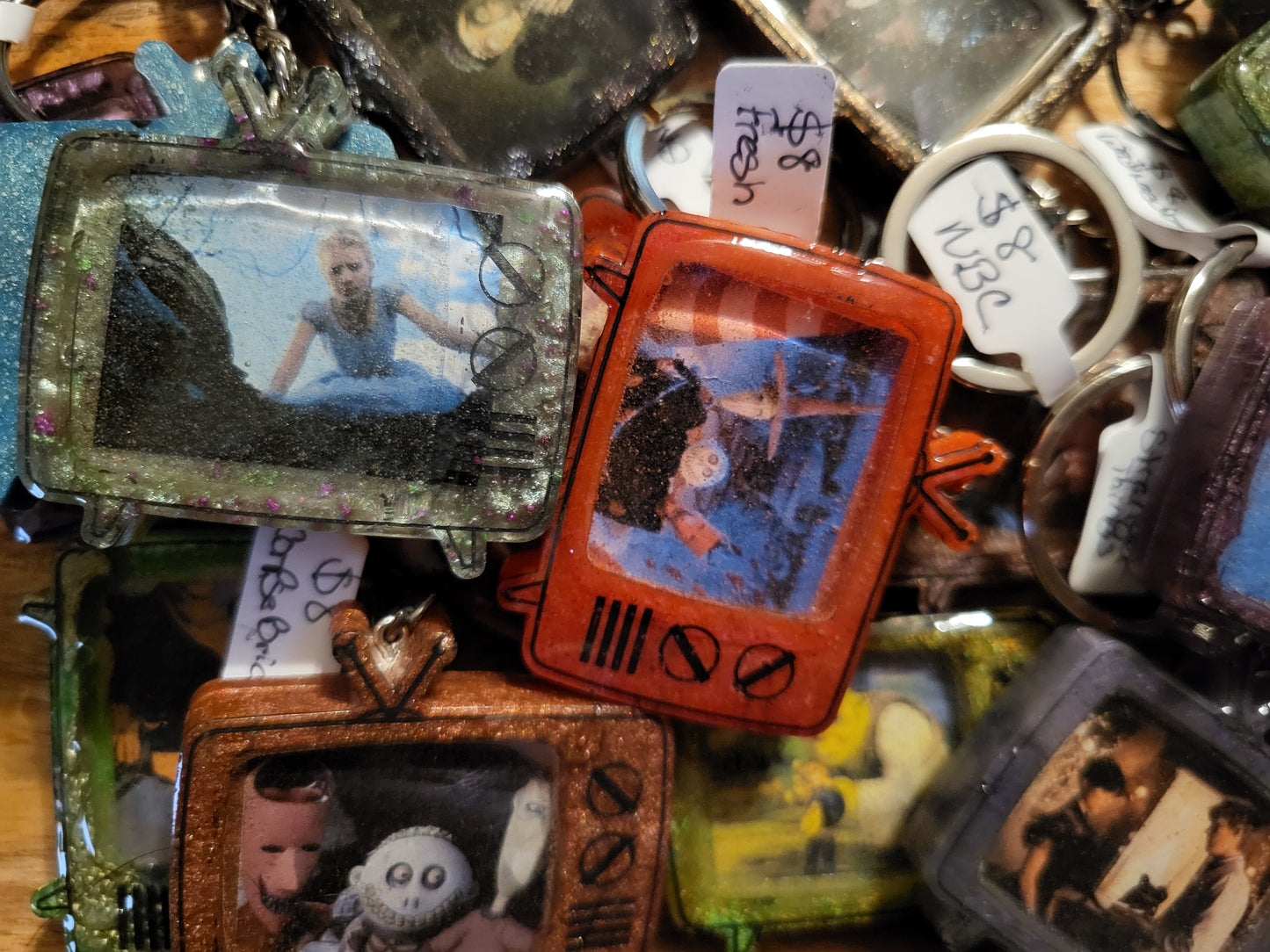Retro TV Keychains