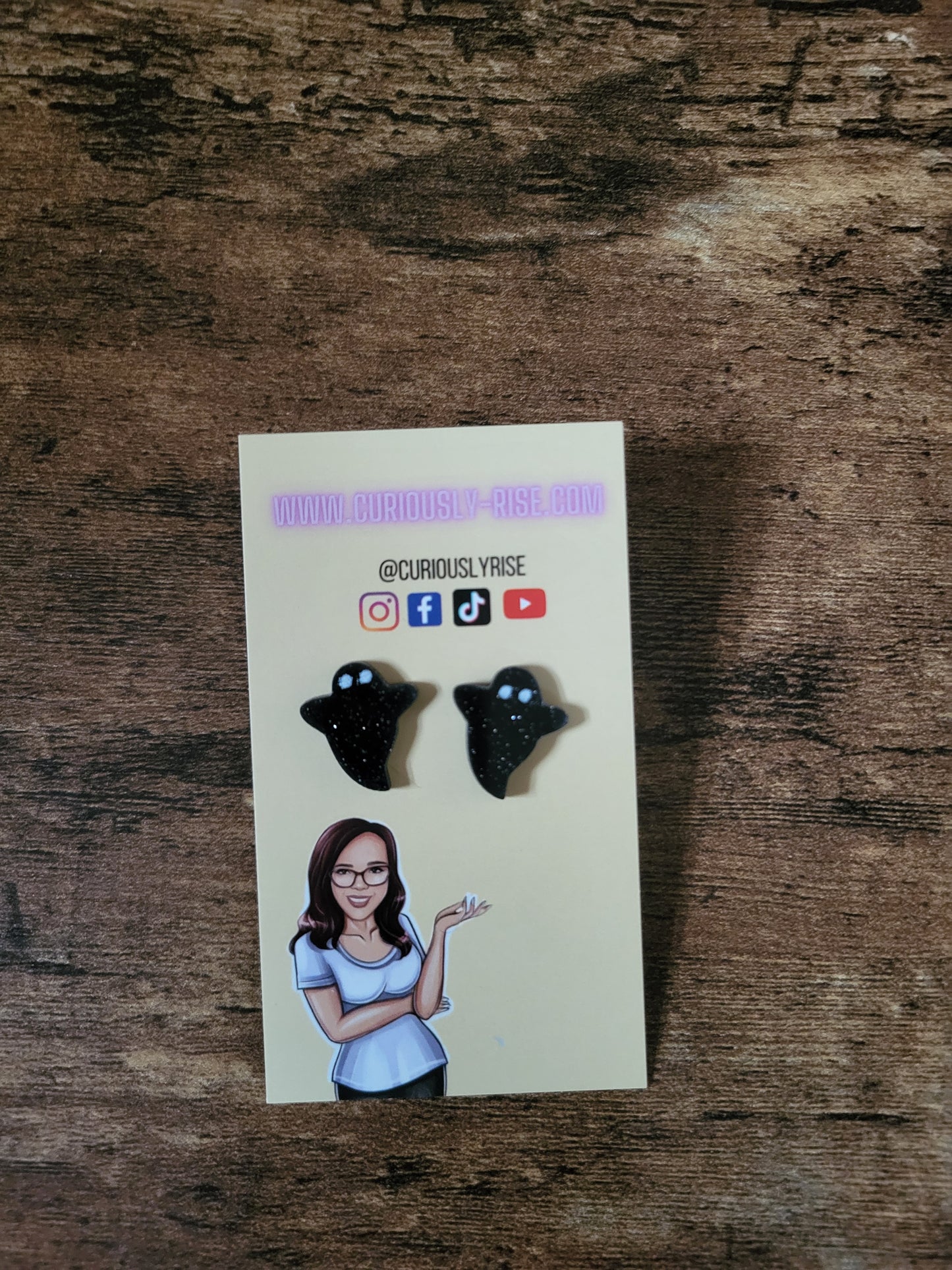 Glitter Ghost Earrings