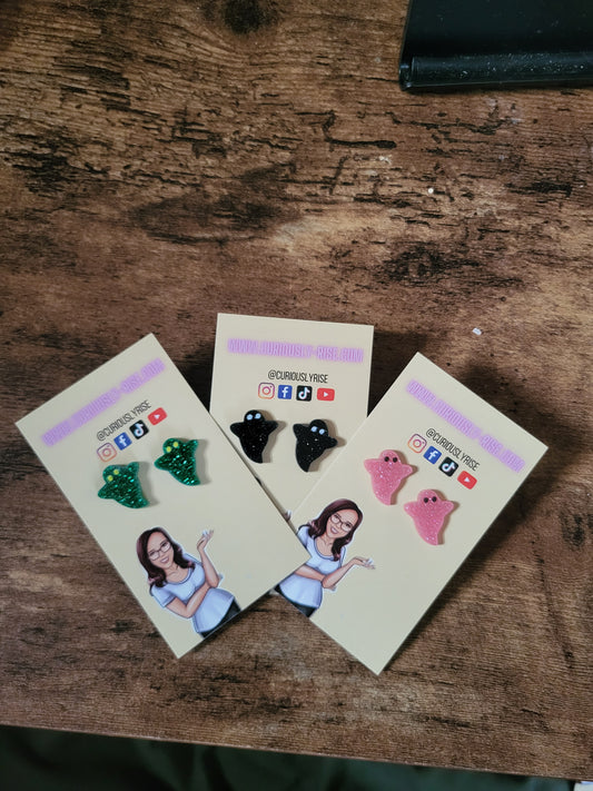 Glitter Ghost Earrings