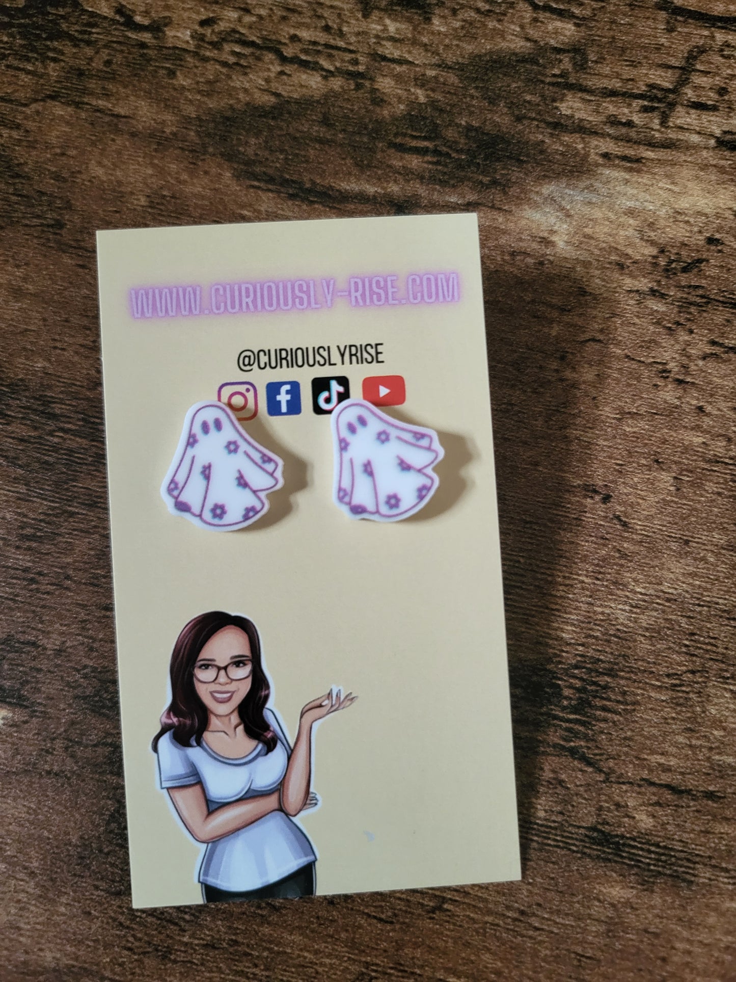 Floral Ghost Earrings