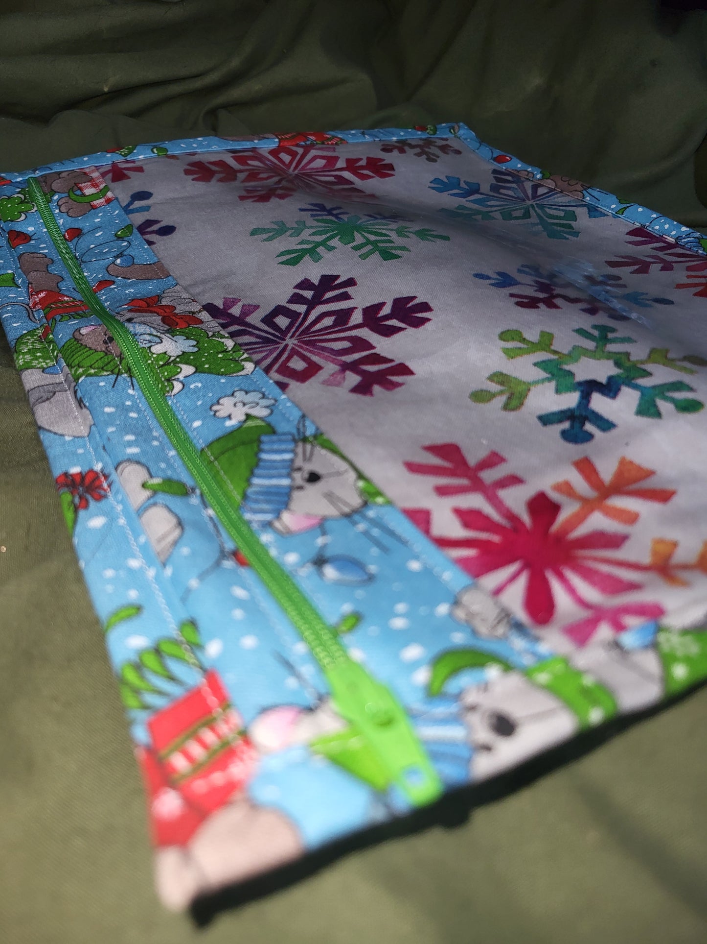 Christmas Kitten See-Through Bag