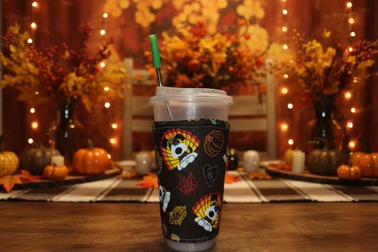 Thanksgiving Dog Reversible Cup Coozie