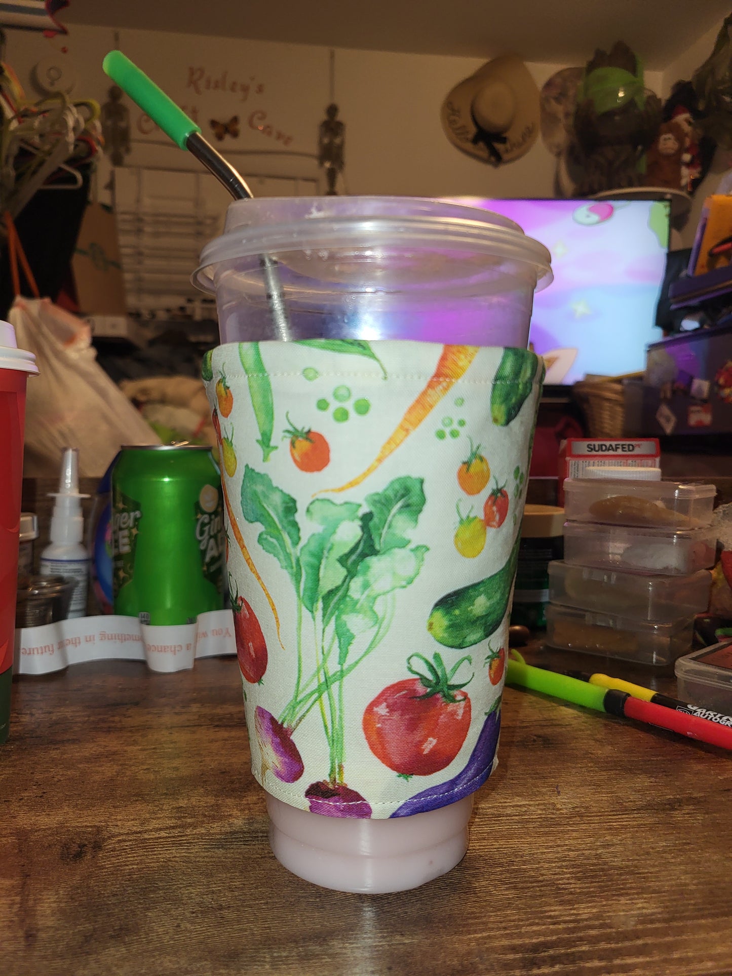 Veggies Reversible Cup Coozie