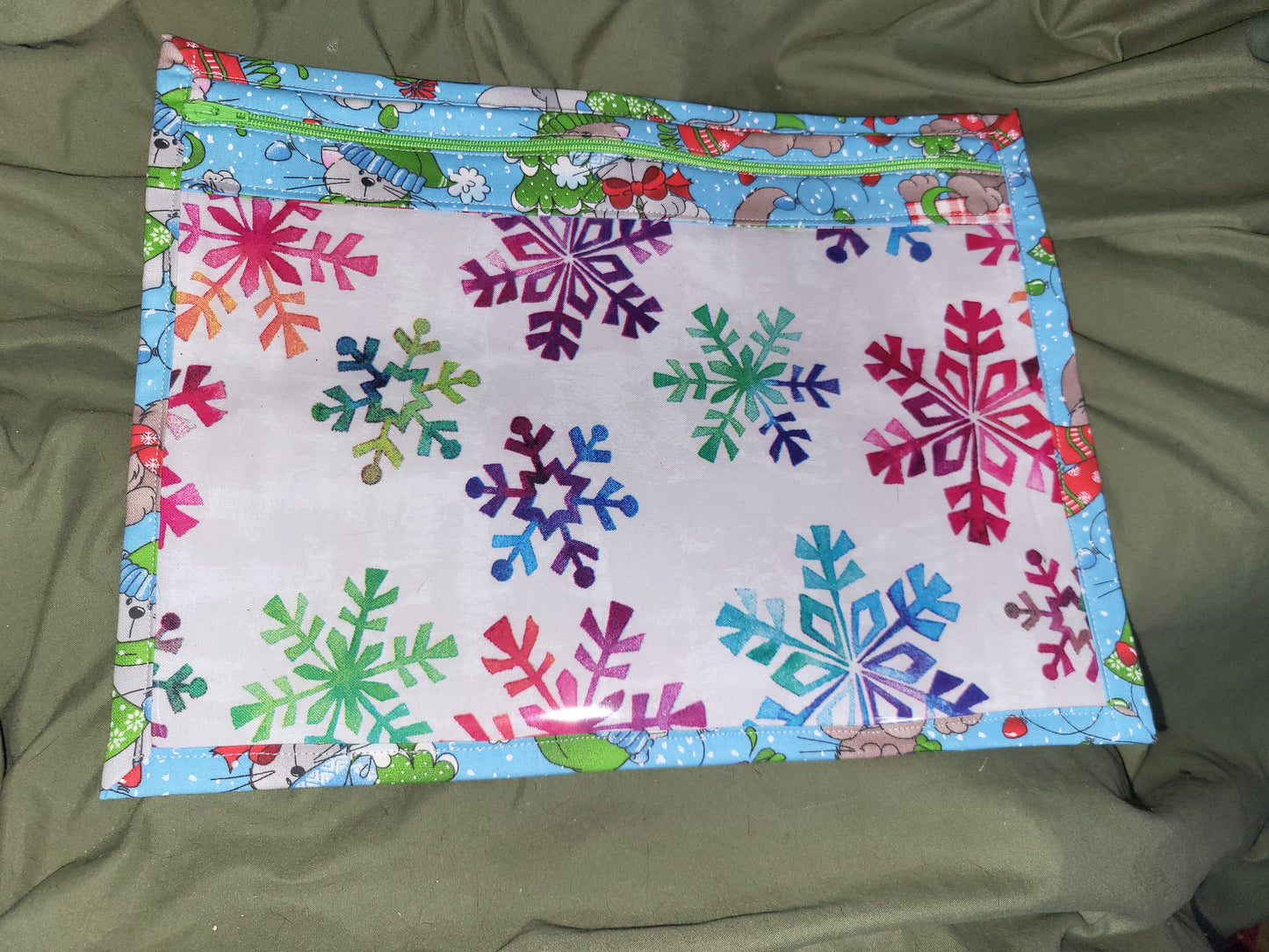 Christmas Kitten See-Through Bag